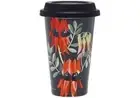 Ashdene Sturt Desert Pea Bone China 310ml Travel Mug