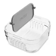 Packit Mod 13cm Snack Bento Box Food Storage w/ Removable Divider Steel Grey