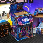 Cyber Game City 3D Wooden Puzzle DIY Storage Box