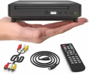 DVD Player HDMI for TV 1080P, Mini HD CD DVD Players for Home, HDMI and RCA Cabl