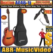 Ovation Applause E-Acoustic Guitar AE48-1I, Super Shallow & Ovation Gig Bag