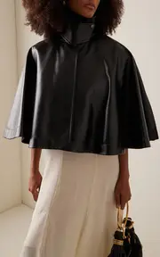 [Chloé] High Neck Leather Capelet