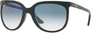 [Ray-Ban] Women's RB4126 Cats 1000 Butterfly Sunglasses, Black/Clear Gradient Blue, 57 mm