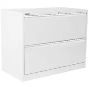 Steelco 2 Drawer Lateral Cabinet White Satin