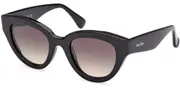 Max Mara MM0077 GLIMPSE1 01B Women’s Sunglasses Black Size 50