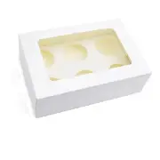 Cupcake Box 6 Holes Window Cake Party Favour 100 Boxes