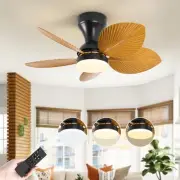 Boho 5 Palm Leaf Ceiling Fan with Light and Remote Control, Tropical Coastal ...