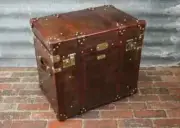 English Bespoke Handmade Leather Side Table Trunk Chests HANDMADE DESIGN GIFT