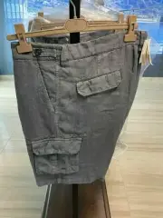 Brunello Cucinelli Lino Bermuda Shorts Cargo Chino Canvas Shorts Pants
