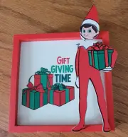 Christmas Elf on the Shelf Indoor Shelf/Tabletop/Wall Decor 6x6