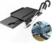 Car Folding Small Table, Steering Wheel Tray, Car Tray for Writing Laptop Dining Food Drink Work, 2-in-1 Car Folding Laptop Car Table, Car Parts Interior (Black)