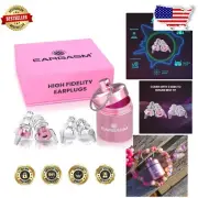 High Fidelity Pink Earplugs - Reusable Noise Reduction for Concerts & Festivals