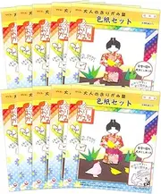 Adult Origami Juku Shikishi Set (Yuzen Washi Included) Girl x 10 Set with Folding Diagram, Commercial Use