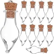 GAXIRE 10Pcs Mini Wishing Bottles with Cork Lid Glass Storage Containers for Wishes Keepsake Jars for Weddings and Parties and Lightweight Design