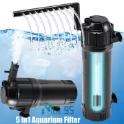 5in1 Dual Mode Internal Filter Water Pump Fish Tank Aquarium Oxygen Submersible