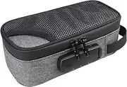 [Generic] Makeup Organiser Bag Lockable Box for Brushes and Cosmetics Travel-Friendly Makeup Bag Storage Bag with Combination, B