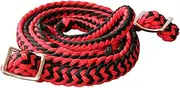 HILASON Braided Poly Barrel Horse Racing Reins Flat Grip Knots 1' X 8Ft | Horse Racing | Barrel Rein Horse | Horse Racing Gifts