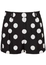 Alice + Olivia Conry Polka-dot Printed Shorts - Black And White - 10 (UK14 / L) 10 (UK14 / L)