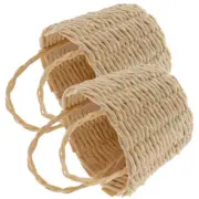 2 Pcs Mini Basket Baby Girl Woven Flower Baskets Small Decorative