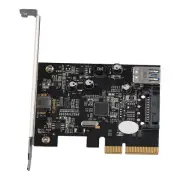 Adapter Card PCI-E 4X to USB3.1 Expansion Card 10G Rear Adapter5219
