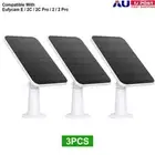 3PCS 4W Solar Panels for Eufy Eufycam Cam E/2C/E/2 Pro Wall Mount Power Cable