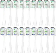 Replacement Toothbrush Heads for Philips Sonicare - 16 Pack Soft Gentle Bristles, Compatible with Most Sonicare Click-On Electric Toothbrushes, (White)