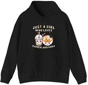 [X.Style] Just A Girl Who Loves Boba Tea and Ramen Bubble Tea Japanese ds018 Hoodie Black M