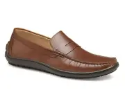 JOHNSTON & MURPHY MEN'S NICHOLS PENNY LOAFER TAN, SIZE:12