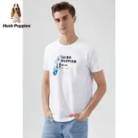 在飛比找蝦皮購物優惠-現貨 Hush Puppies 男士時尚印花圓領短袖 T 恤