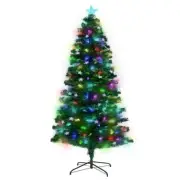 1.5m Enchanted Pre Lit Fibre Optic Christmas Tree Stars