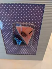 fused glass art in frame one of a kind