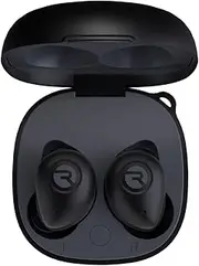 [Raycon] Fitness True Wireless Bluetooth Earphones with Built-in Microphone 54 Hours Battery IPX 7 Waterproof and Charging Box Talk, Text Play 5.2 Portable Sports (Black) (RBE745-21E)