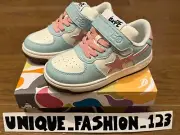 A Bathing Ape Bape Sta #2 Kids Green Pink White Blue US 11k UK 10.5k EU 28 17cm