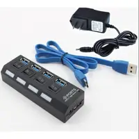 在飛比找蝦皮購物優惠-USB HUB 3.0 獨立開關 4port 4孔 4口 集