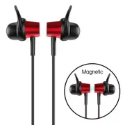 Magnetic Bluetooth Earphone Headset With Mic In Red