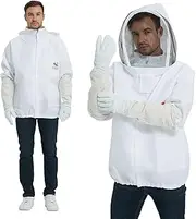 ANDES Bee Suit - Polycotton Beekeeping Jacket with Gloves (XL)