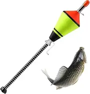 Lighted Fishing Bobbers, 2 Speeds High-Sensitivity Floats with Automatic Hook, Portable Stainless Steel for Night Fishing
