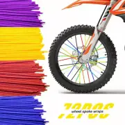72PCS Spoke Wraps Skins Cover Protector Wheel Rim For Motocross Dirt Bike 240MM