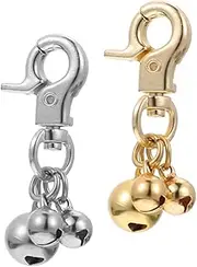 VANZACK 2pcs Pet Bell Necklace for Cats and Dogs Jingle Sound Charm with Multiple for Custom Positioning Accessory for Identification and Style