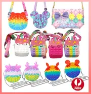 Pop Push It Bubble Fidget Toy Purse Handbag Messenger Bag Anti-Stress Girls Gift