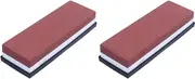 VENEKA 2X Whetstone Knife Sharpener, Professional Sharpening Stone 2000/6000 Girt Water Stone for Knives