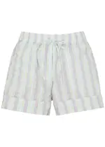 Ganni Striped Seersucker Shorts - White - 10 10
