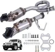 TOPAZ 674-307 674-306 Front Left & Righ Exhaust Catalytic Converter 2PCS Compatible with Jeep Wrangler 3.6L V6 2012 2013 2014 2015 2016 2017 2018 WranglerJK 3.6L 2018 EPA Compliant