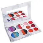 Cleof Cosmetic 12 Press Glitter 6 Matte Limestone Eyeshadow Palette New 53-HITOP