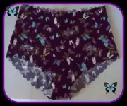 XL Butterfly Scalloped NO SHOW Edge Victorias Secret High Waist Midi Brief Panty