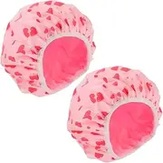 HONMEET 2pcs Hair Cap Short Hair Sleeping Bonnet Shower Cap Shower Bonnet for Women Sleeping Caps for Women Hair Cover for Sleeping Hair Dryer Cap Dry Cap for Hair Fleece