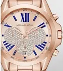 Michael Kors Bradshaw Chronograph Rose Gold Bracelet Watch NWT Glitz MK6321 $295
