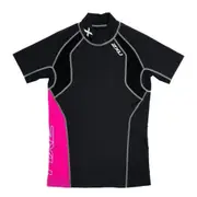 2XU Women's Short Sleeves High Performance Power Top - Black - Rose