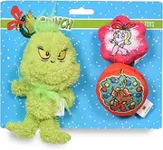 Dr. Seuss: The Grinch Snowflake Plush Squeaker Pet Toy- 3PK