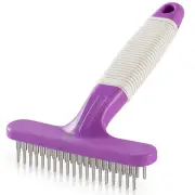Dog Grooming Rake| Dematting Tool with Stainless Steel Shedding Comb for Pets |